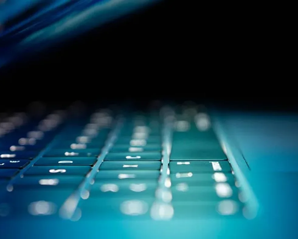 Decorative image: Laptop with keyboard lighting