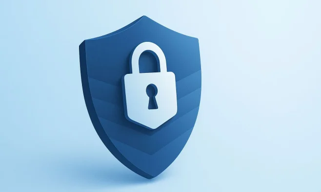 Decorative image: Icon of a security shield