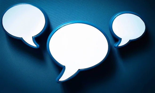 Decorative image with speech bubbles