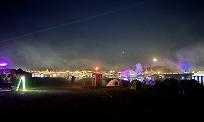 The WHY2025 fields at night